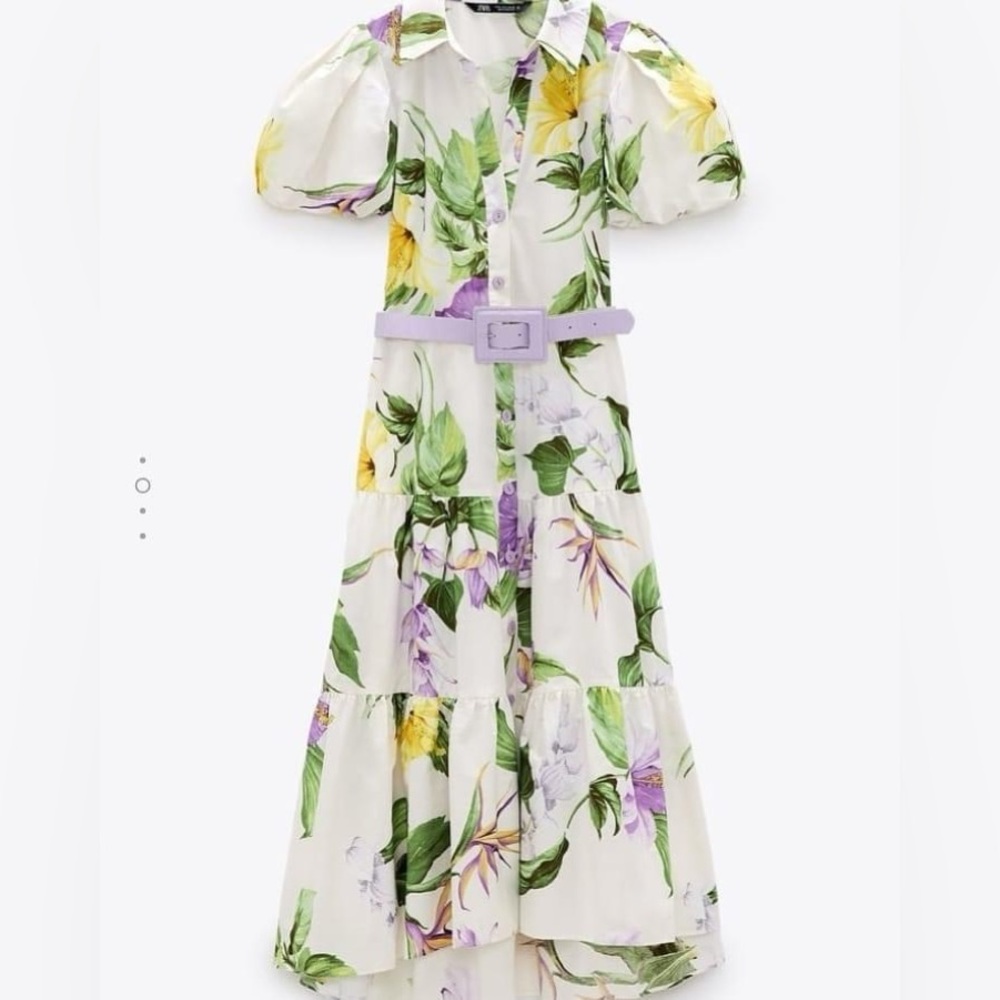 Zara cotton flower print dress in XS